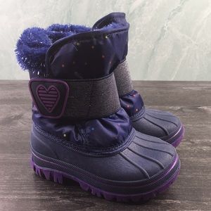 Cat & Jack Charissa Glitter Faux Fur Winter Boots